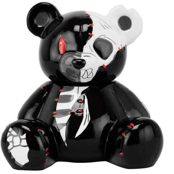 Killstar Other - Killstar Cookie Jar Zombie Bear Black w/ Lid Container